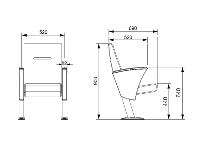 AKON A30 – Auditorium, Theatre Chair – Turkey – Seatorium – Public Seating Manufacturer