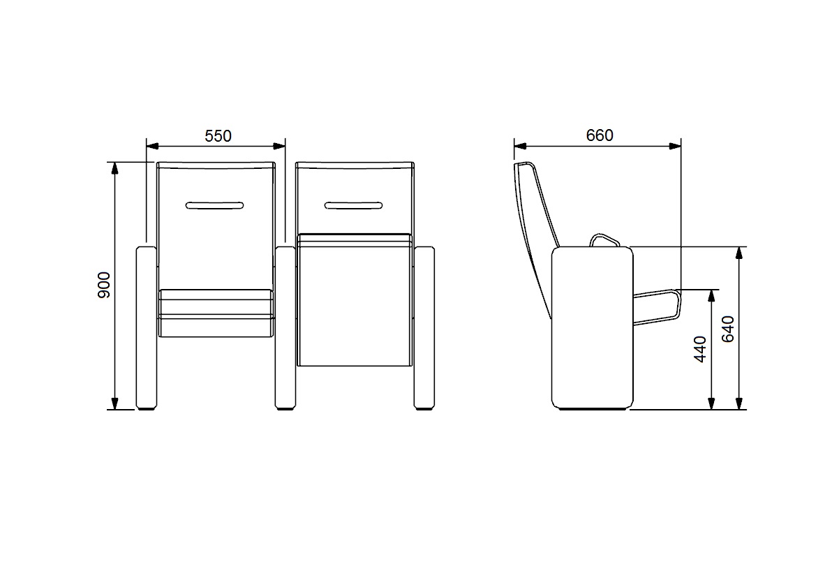 Akon Series - LINE Model - Auditorium, Theater Chair - Dimensions, Price