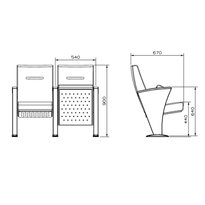 AKON A20 – Auditorium, Theatre Chair – Turkey – Seatorium – Public Seating Manufacturer