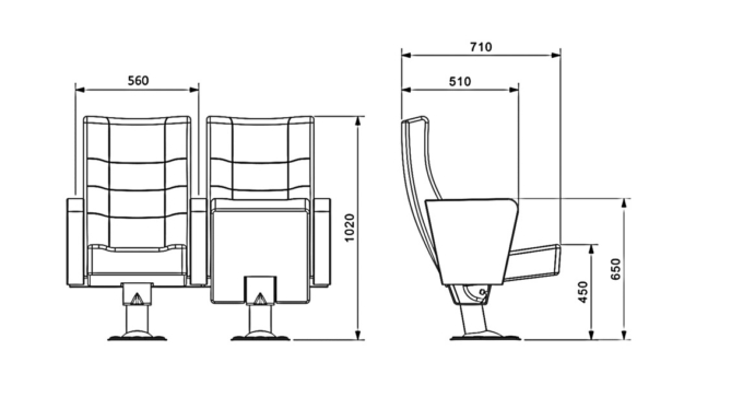 PABLO Series – Auditorium, Theatre, Cinema Chair – Turkey – Seatorium – Public Seating Manufacturer