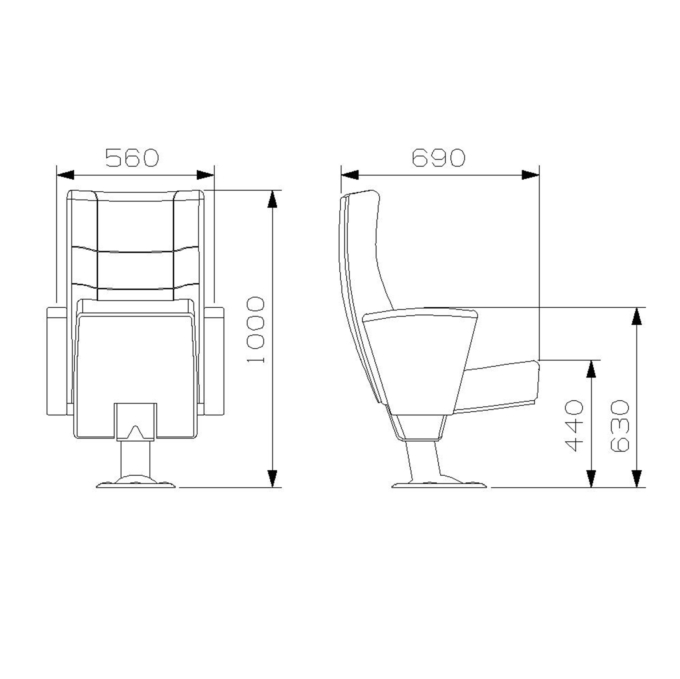 PABLO Series – Auditorium, Theatre, Cinema Chair – Turkey – Seatorium – Public Seating Manufacturer