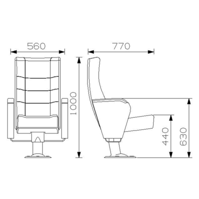 PABLO Series – Auditorium, Theatre, Cinema Chair – Turkey – Seatorium – Public Seating Manufacturer