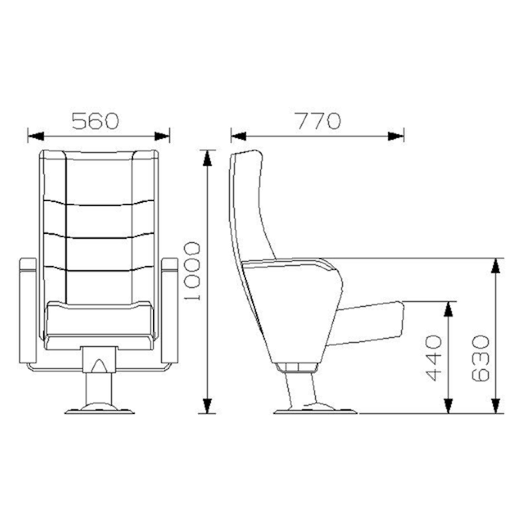 PABLO Series - Auditorium, Theatre, Cinema Chair - Turkey - Seatorium - Public Seating Manufacturer