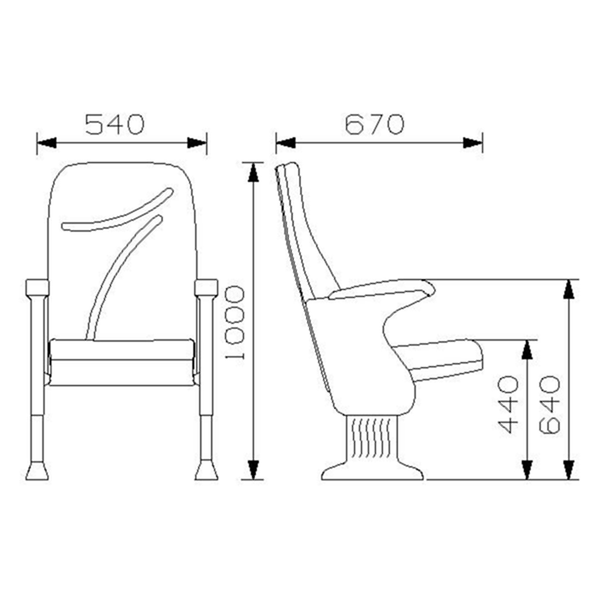 BOLTON P30 - Auditorium, Theatre, Lecture Hall Chair - Turkey - Seatorium - Public Seating Manufacturer