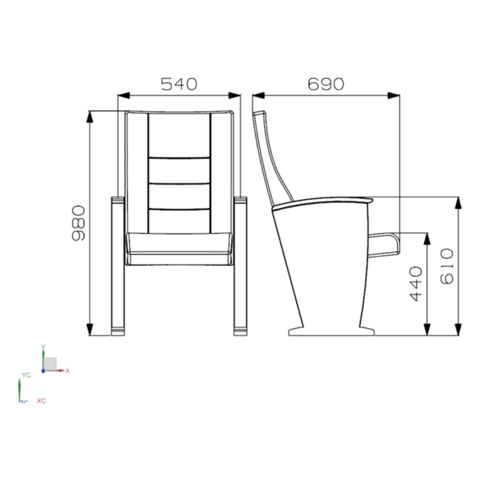 PABLO Series – Auditorium, Theatre, Cinema Chair – Turkey – Seatorium – Public Seating Manufacturer