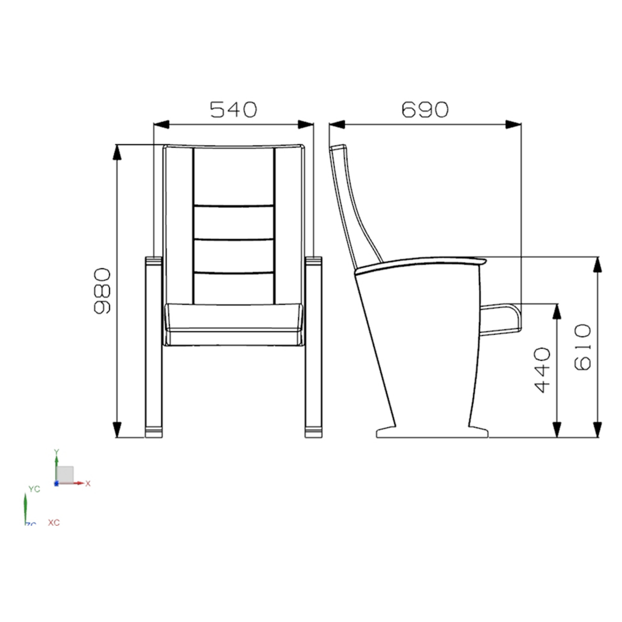 PABLO Series - Auditorium, Theatre, Cinema Chair - Turkey - Seatorium - Public Seating Manufacturer