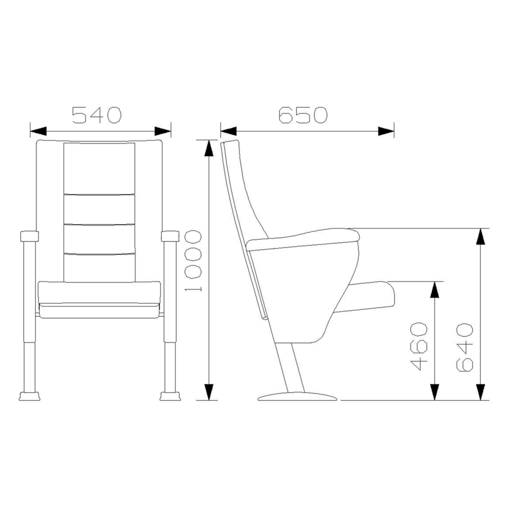 PABLO Series - Auditorium, Theatre, Cinema Chair - Turkey - Seatorium - Public Seating Manufacturer