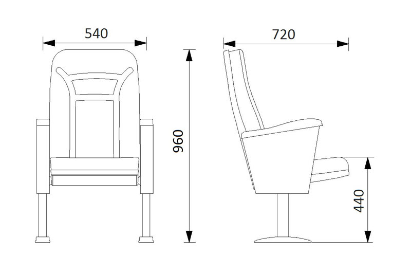 PABLO Series - Auditorium, Theatre, Cinema Chair - Turkey - Seatorium - Public Seating Manufacturer