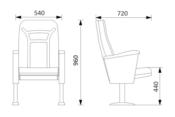 PABLO Series – Auditorium, Theatre, Cinema Chair – Turkey – Seatorium – Public Seating Manufacturer