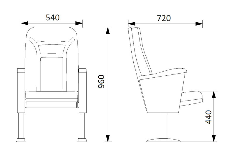 PABLO Series - Auditorium, Theatre, Cinema Chair - Turkey - Seatorium - Public Seating Manufacturer