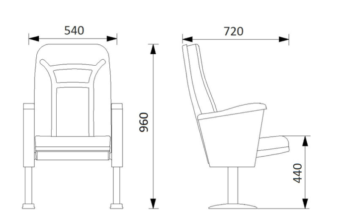 PABLO Series – Auditorium, Theatre, Cinema Chair – Turkey – Seatorium – Public Seating Manufacturer