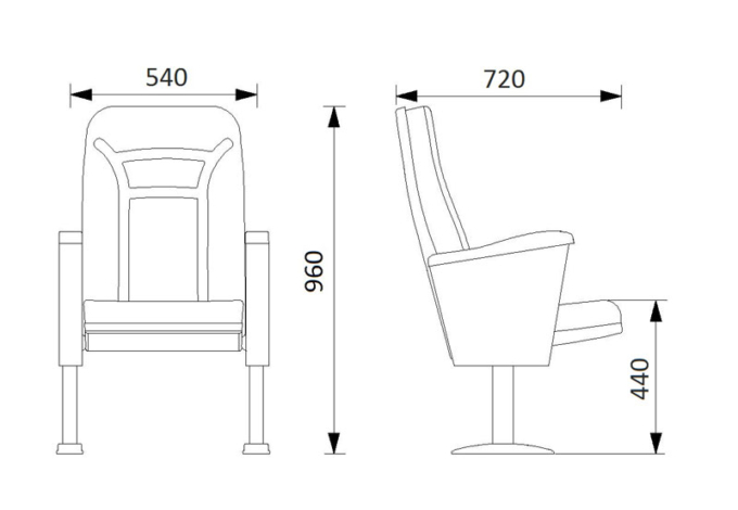 PABLO Series – Auditorium, Theatre, Cinema Chair – Turkey – Seatorium – Public Seating Manufacturer