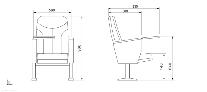 PABLO Series – Auditorium, Theatre, Cinema Chair – Turkey – Seatorium – Public Seating Manufacturer