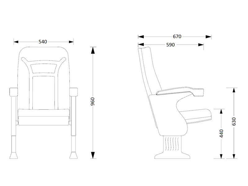 Pablo Series - Auditorium, Theatre, Cinema Chair - Turkey - Seatorium - Public Seating Manufacturer