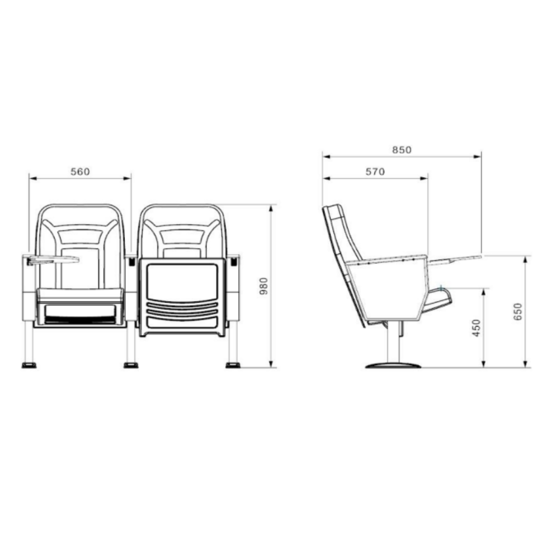 Pablo Series - Auditorium, Theatre, Cinema Chair - Turkey - Seatorium - Public Seating Manufacturer