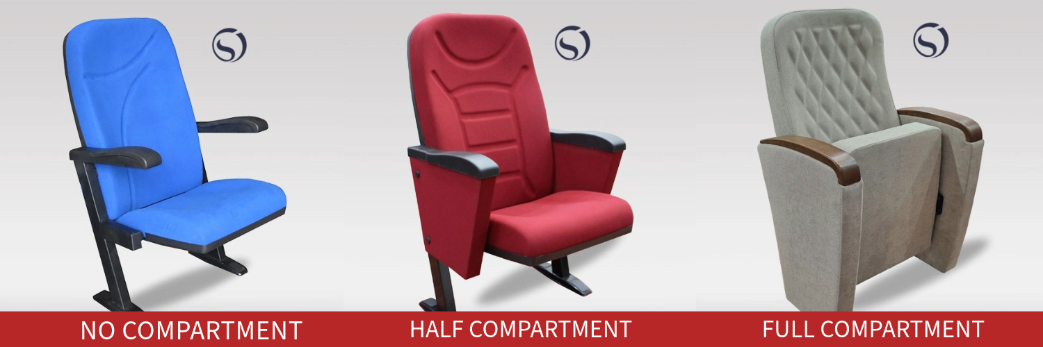 theater chair compartment types, theater seating