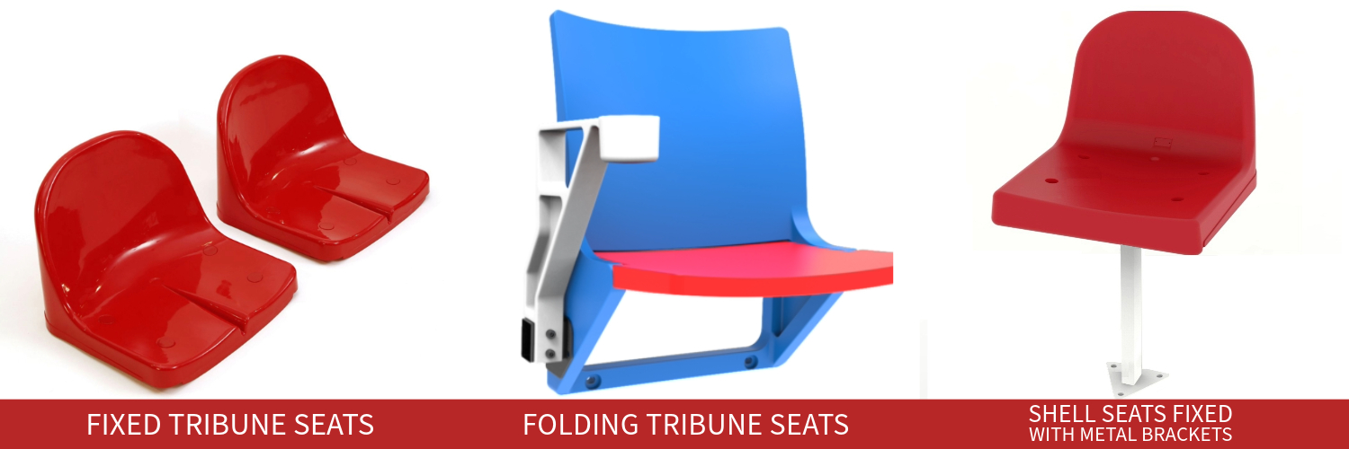 stadium seating types, shell seats, folding tibune seats, tribune seats