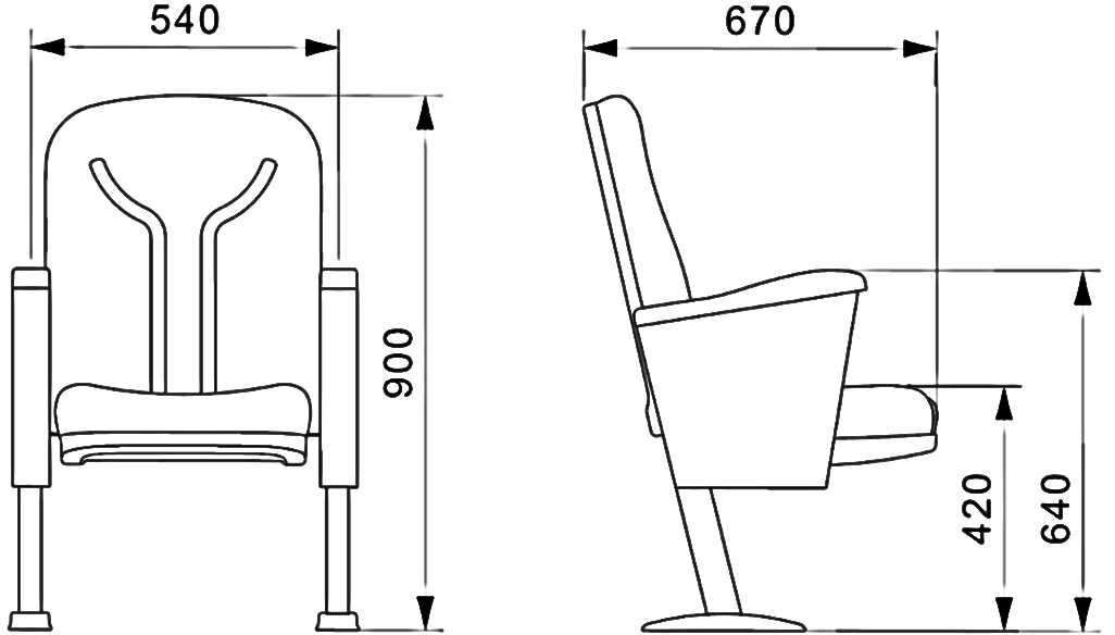 Polos Series - Auditorium, Theatre, Cinema Chair - Turkey - Seatorium - Public Seating Manufacturer