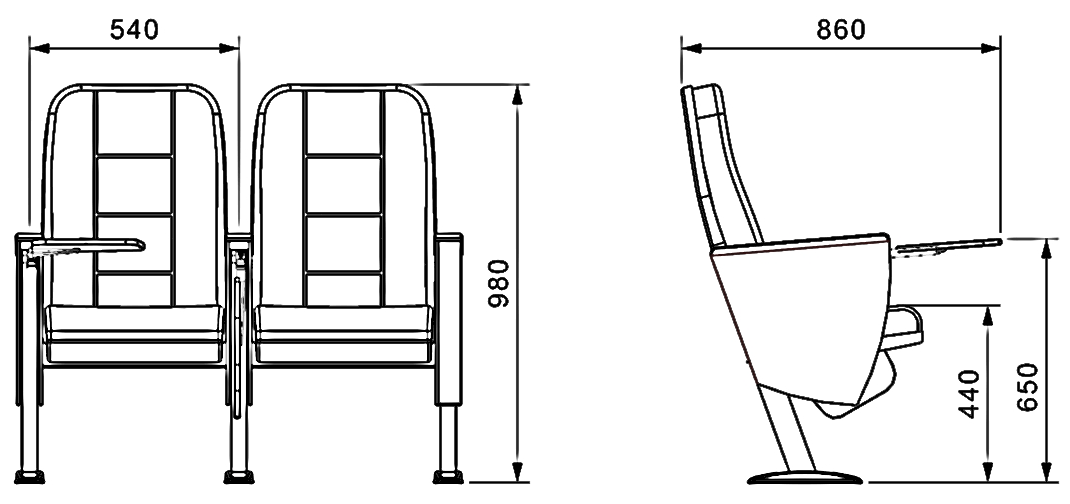 Pablo Series - Auditorium, Theatre, Cinema Chair - Turkey - Seatorium - Public Seating Manufacturer