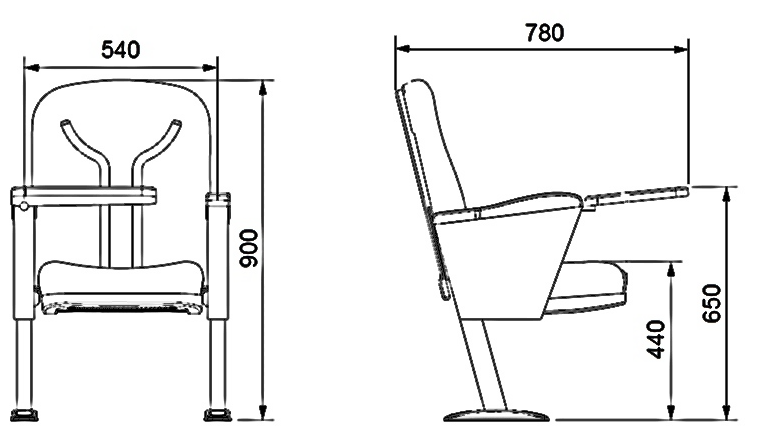 Polos Series - Auditorium, Theatre, Cinema Chair - Turkey - Seatorium - Public Seating Manufacturer