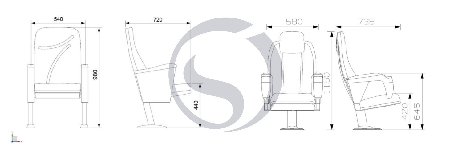 Auditorium Seat Dimensions - Seatorium